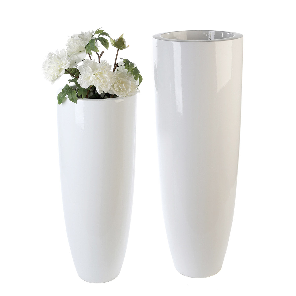 Witte XXL plantenbak Konus 90 cm