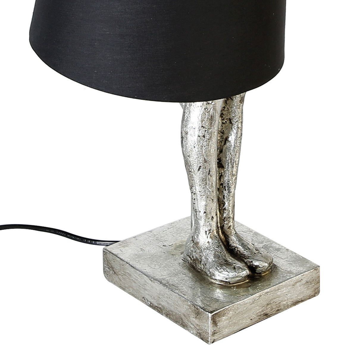 Man Tafellamp Zwart Zilver Design