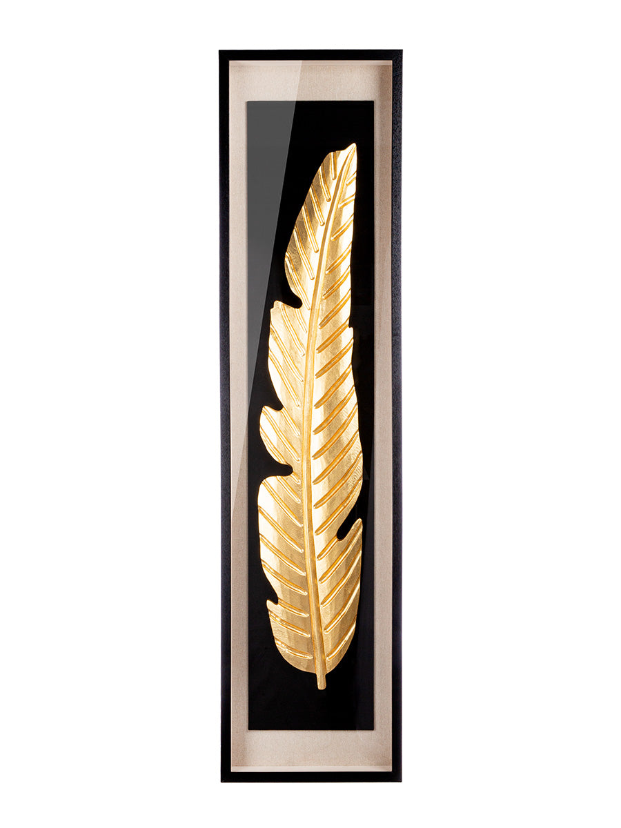 Golden Feather 3D wanddecoratie 160 cm