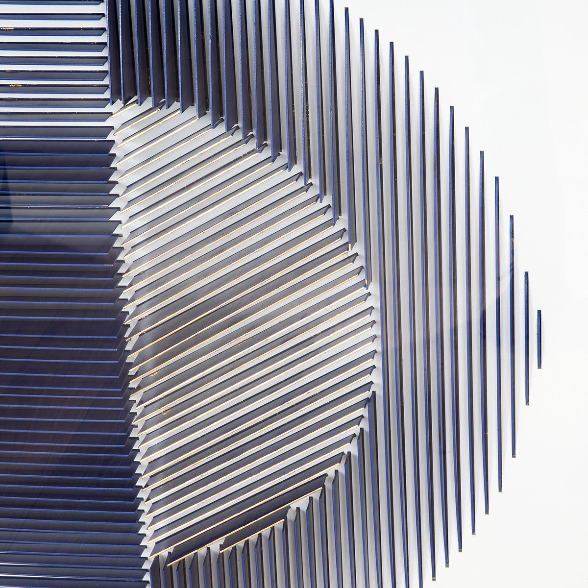 Blauw 3D schilderij Memphis 90 cm