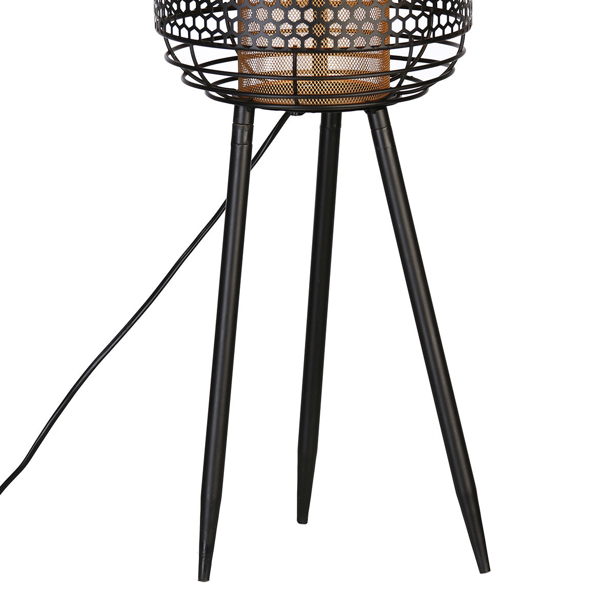 Industrial vloerlamp zwart metaal