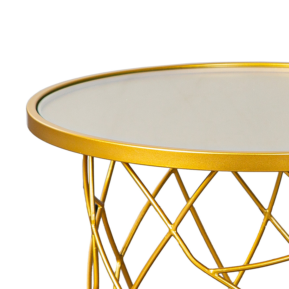 Akkurat Ronde Gouden Bijzettafel