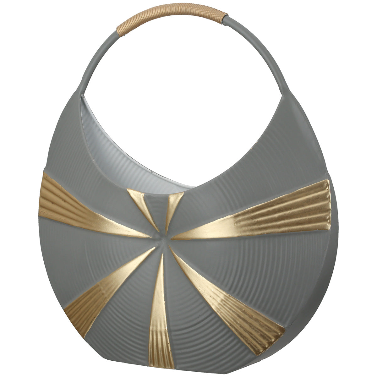 Metalen Vaas Corso Grijs 31 cm