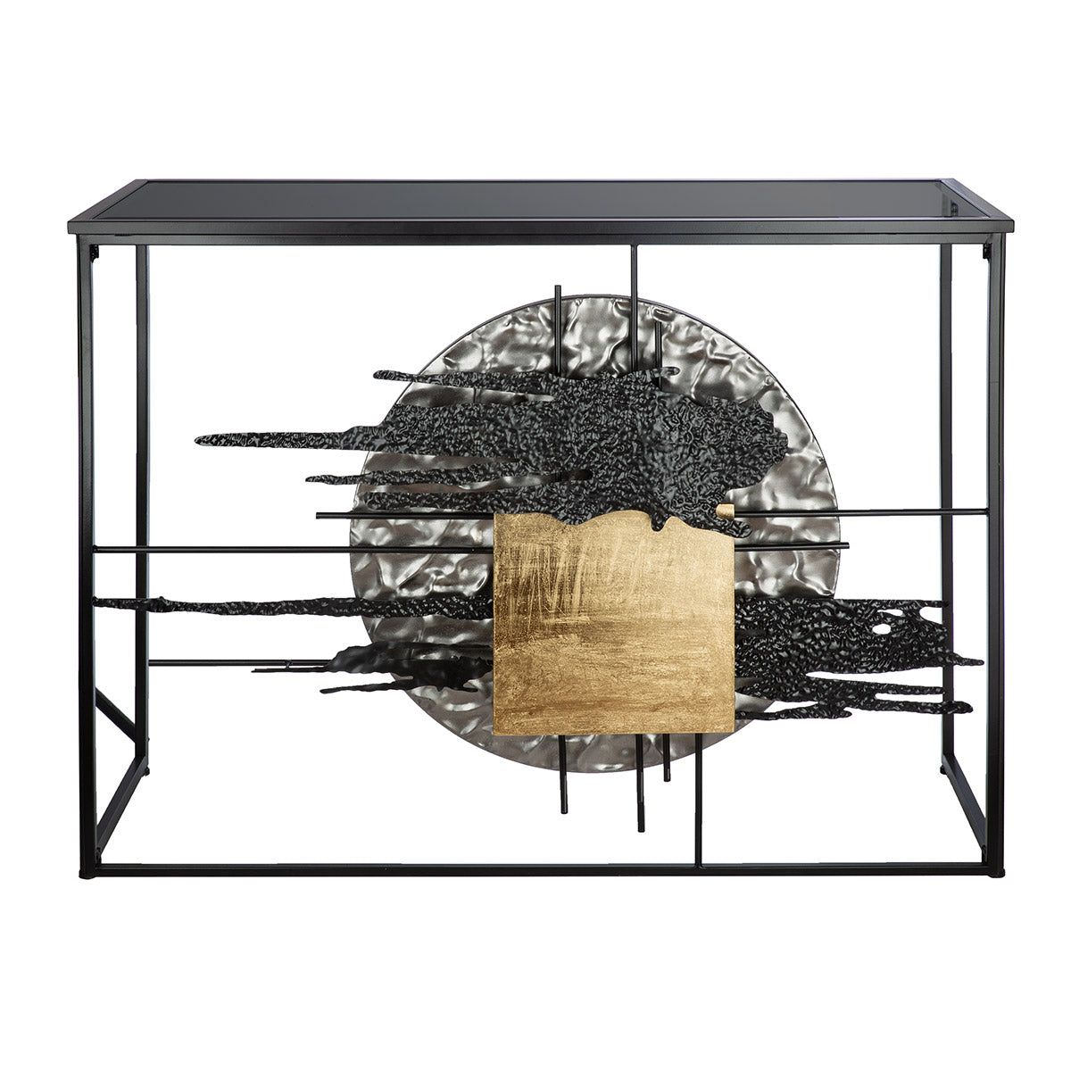 Meteor glazen metalen dressoir