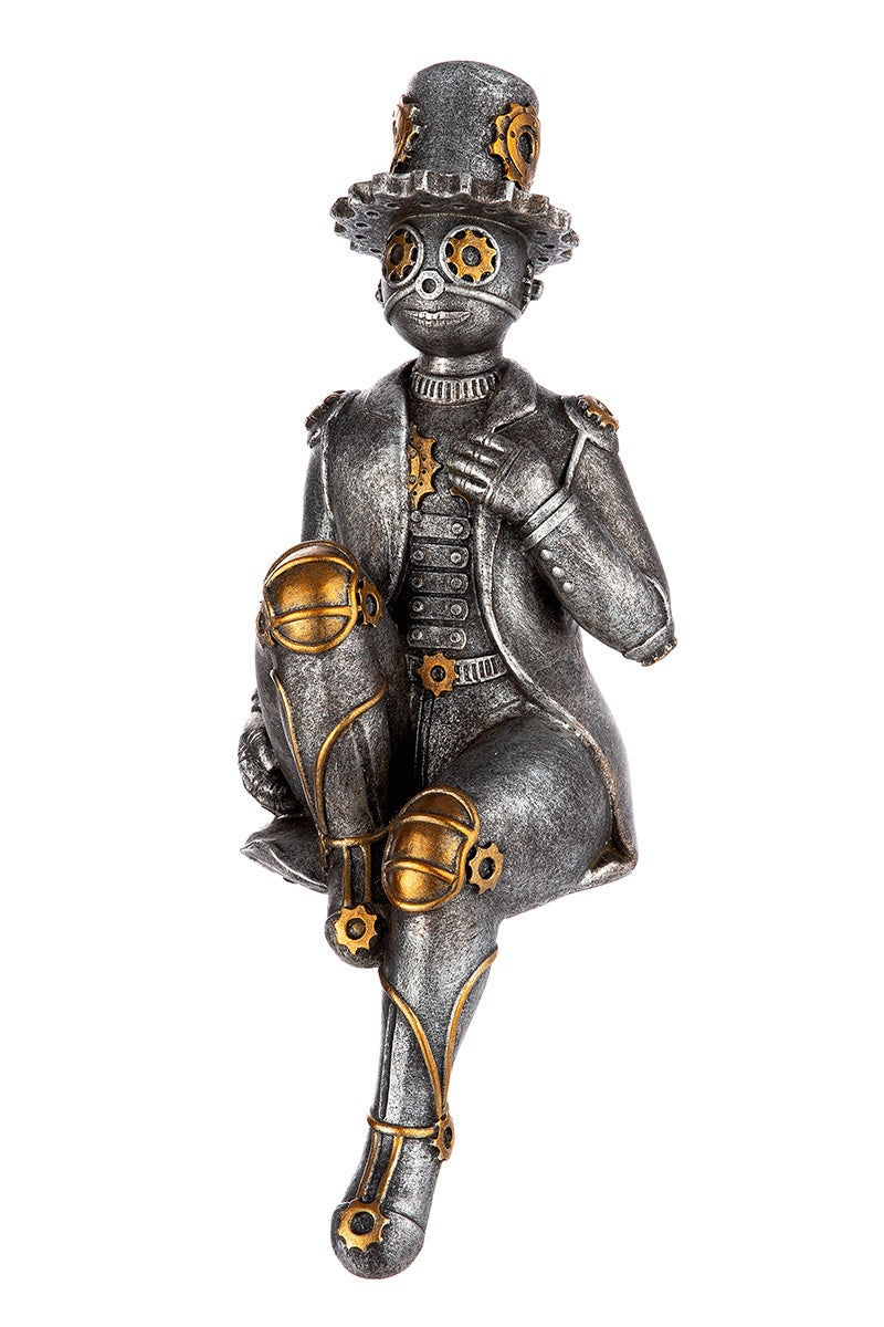 Tin Man Edge Zittende Figuur Zilver