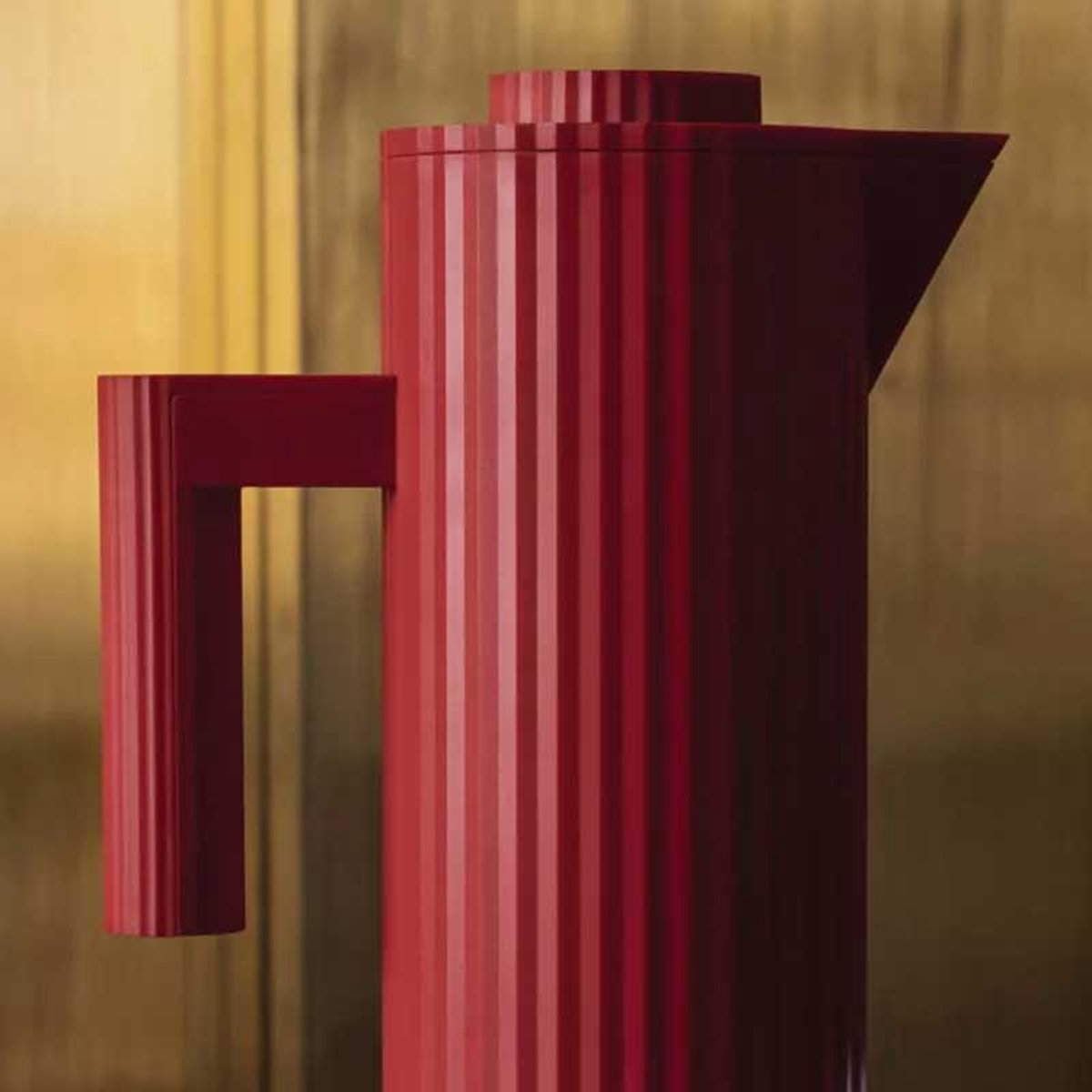 Alessi Plisse Thermoskan 1 L, rood