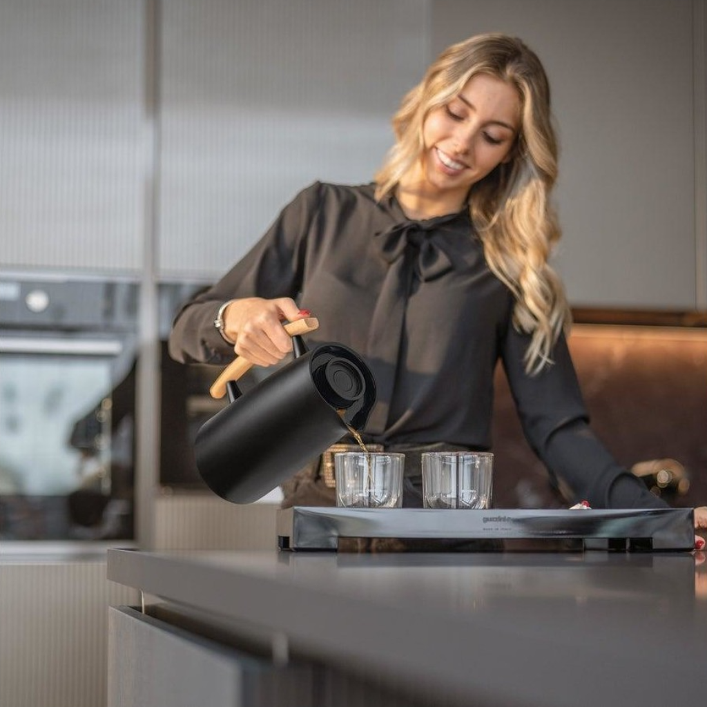 Guzzini Vacuum Flask 1Lt 'Riviera '63' Black