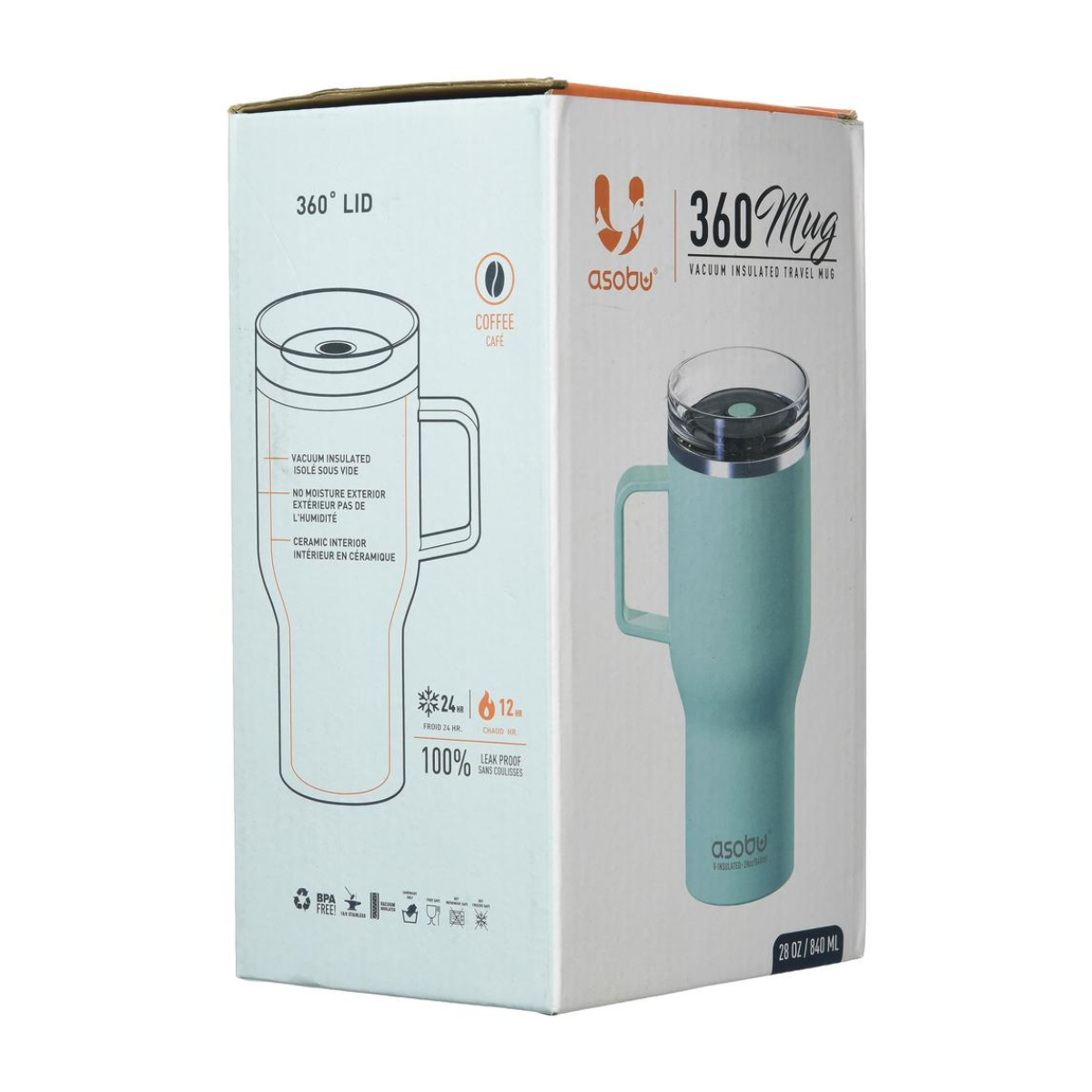 Asobu 360 Travel Mug Mint, 0.9 L