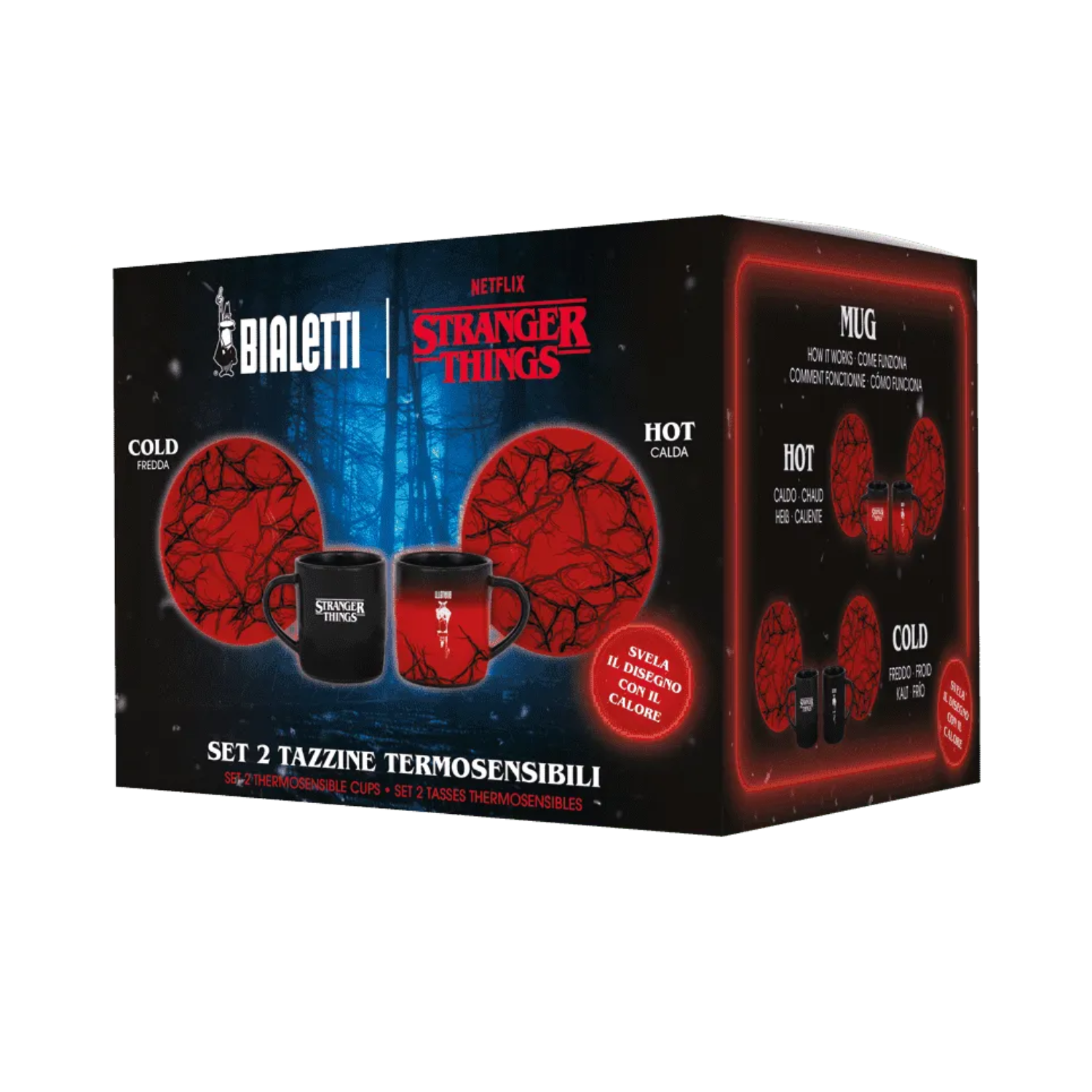 Bialetti Stranger Things Set van 2 Kopjes met Schotels