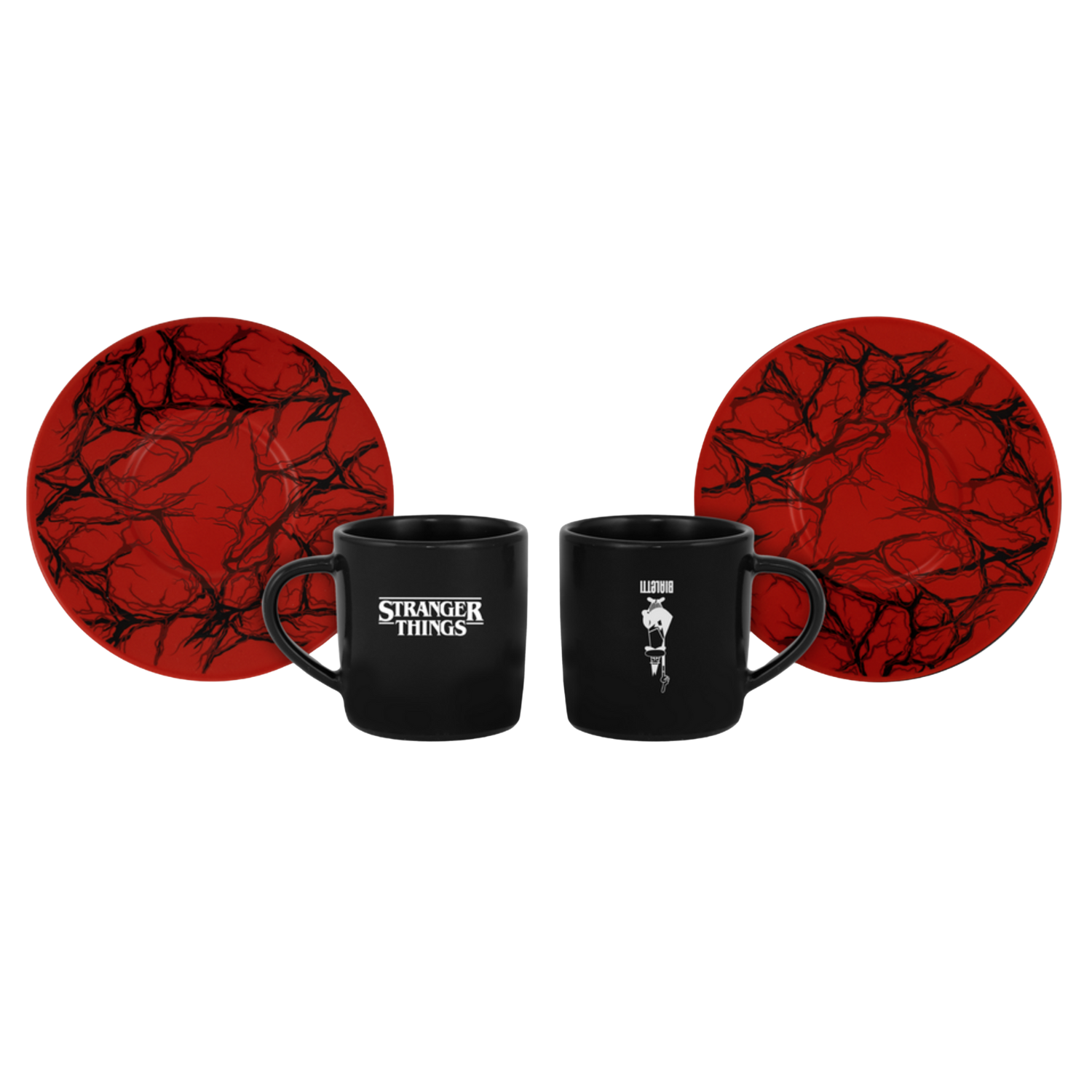 Bialetti Stranger Things Set van 2 Kopjes met Schotels