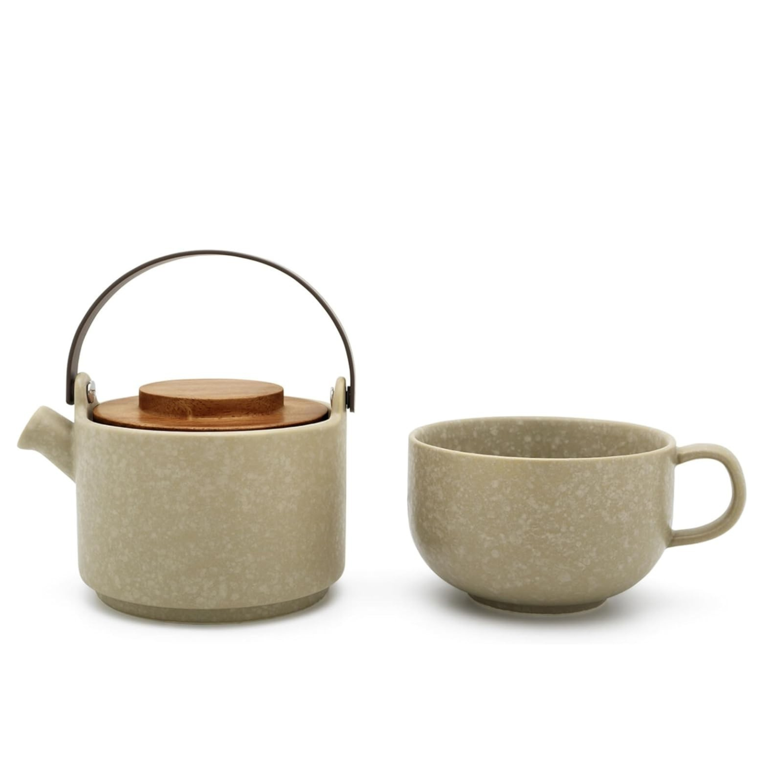 Bredemeijer Tea-for-one Umea beige / Acacia Lid