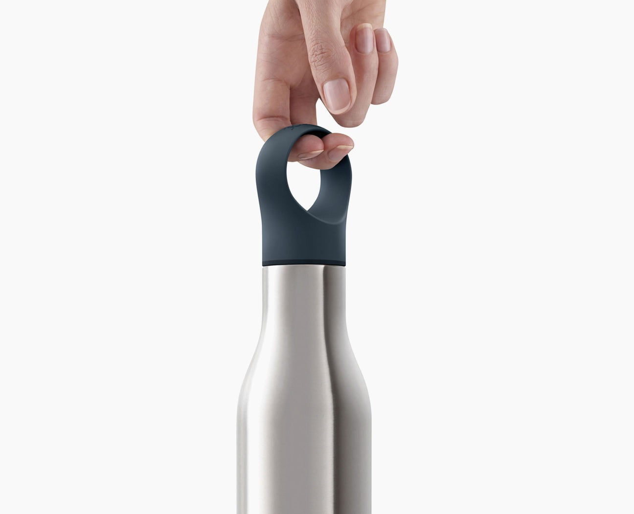 Joseph Joseph Loop Water Bottle 500ml steel grey