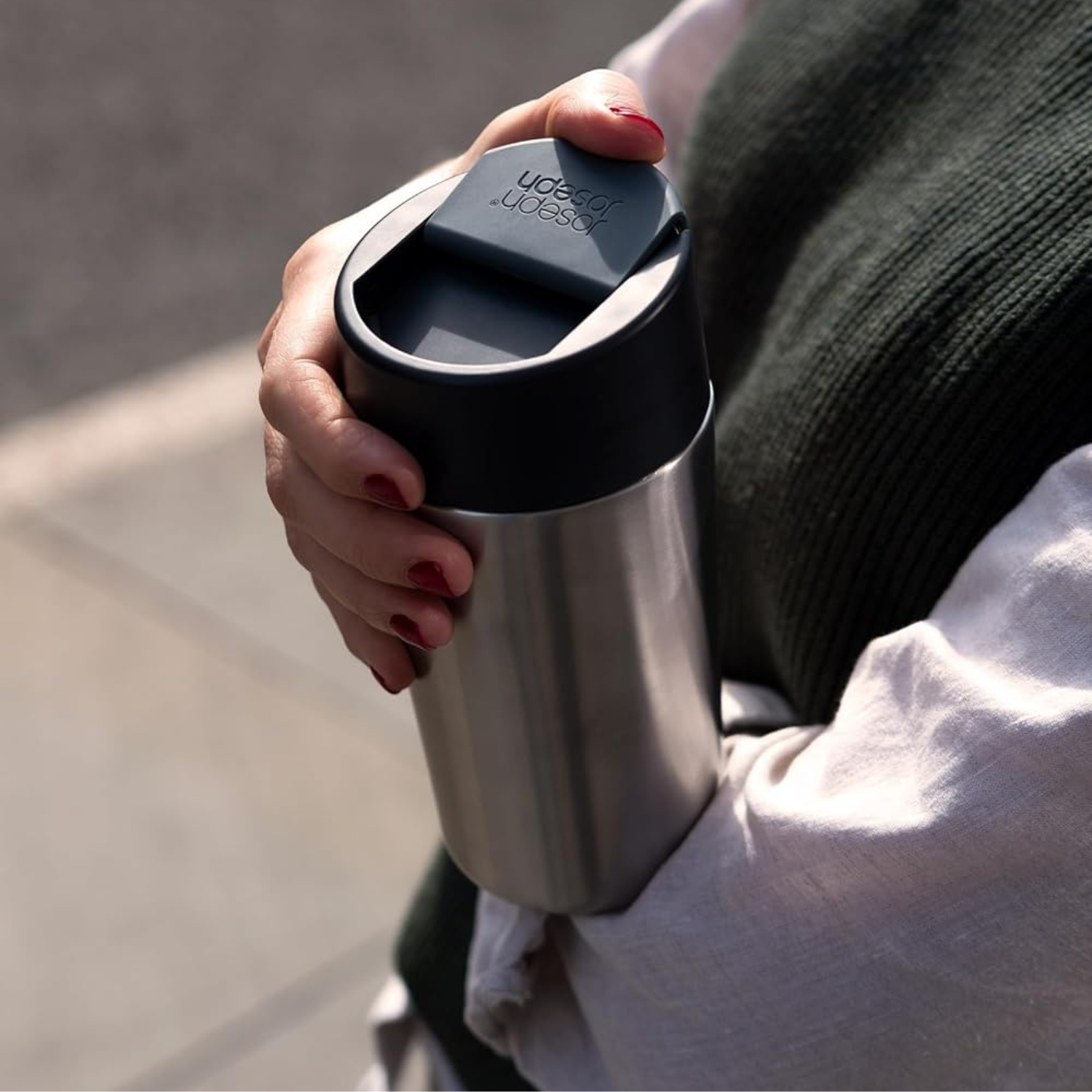 Joseph Joseph Sipp SSL Travel Mug Large w. Hygienic Lid 454ml