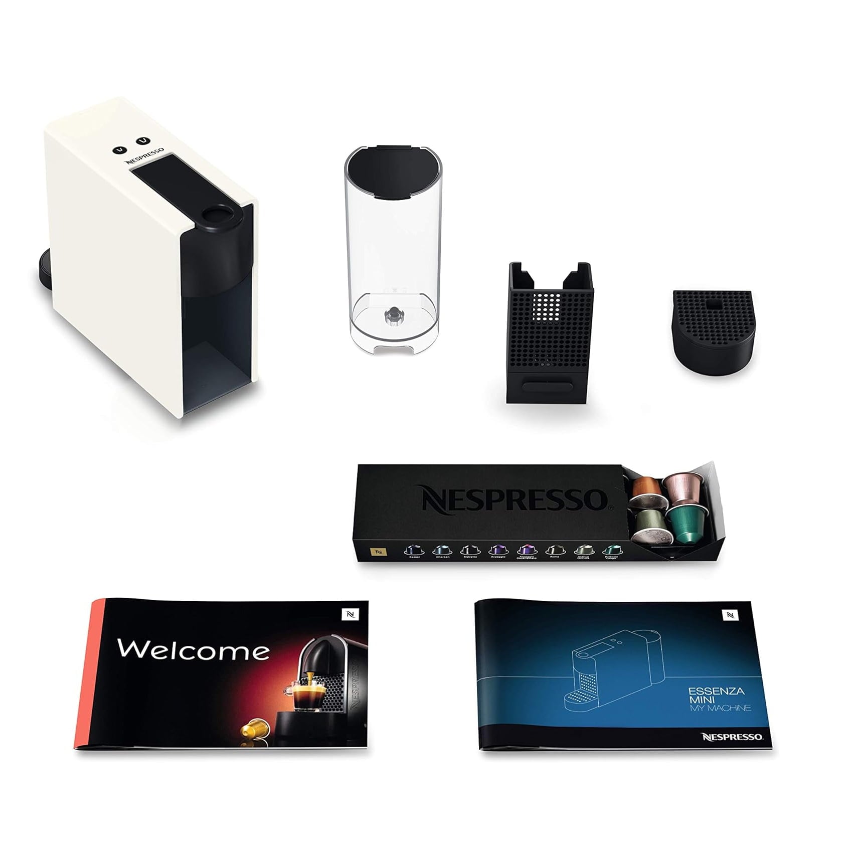 Nespresso XN 1101 Essenza Mini Coffee Machine white by Krups