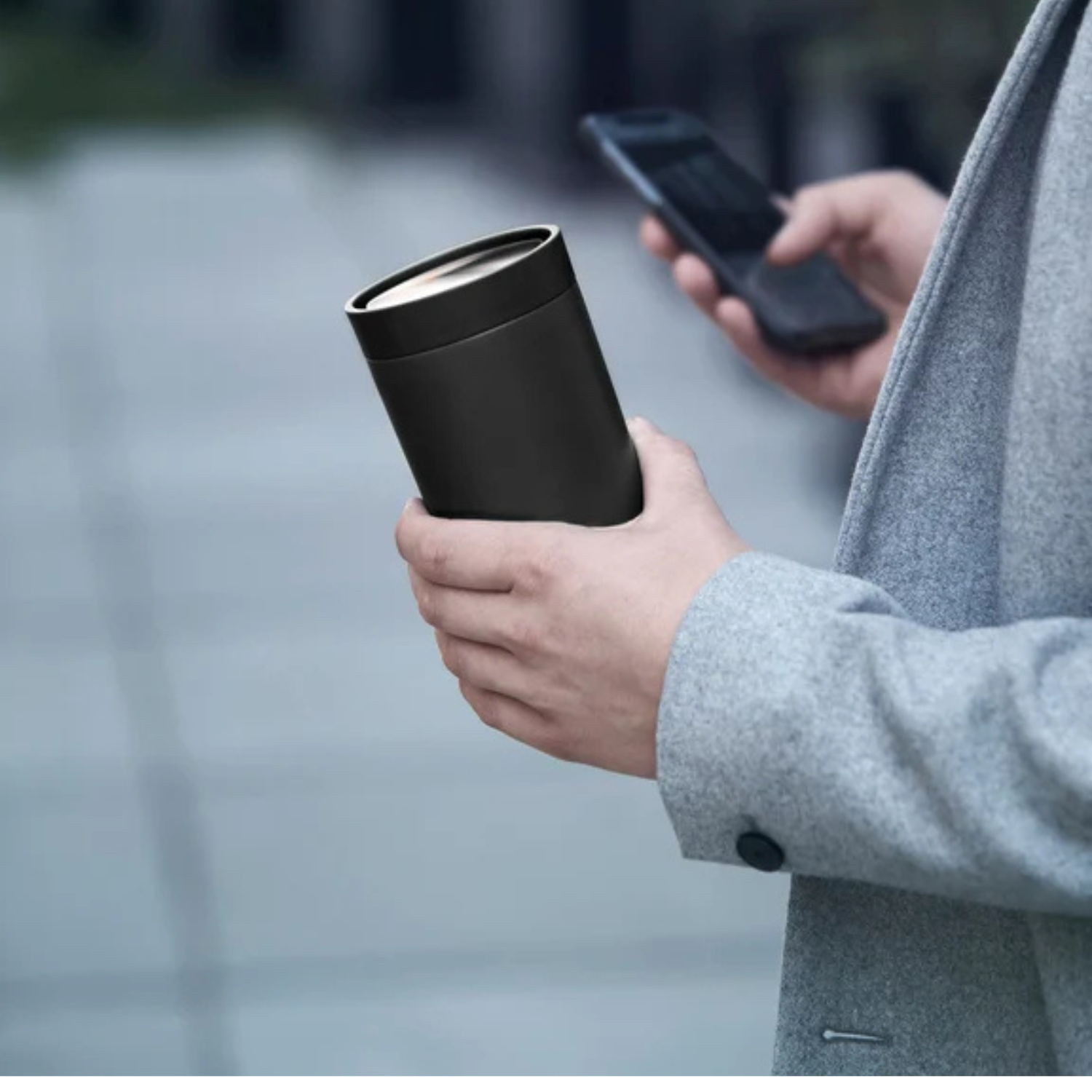 Stelton To Go Click Thermal Mug 0,4 l black metallic