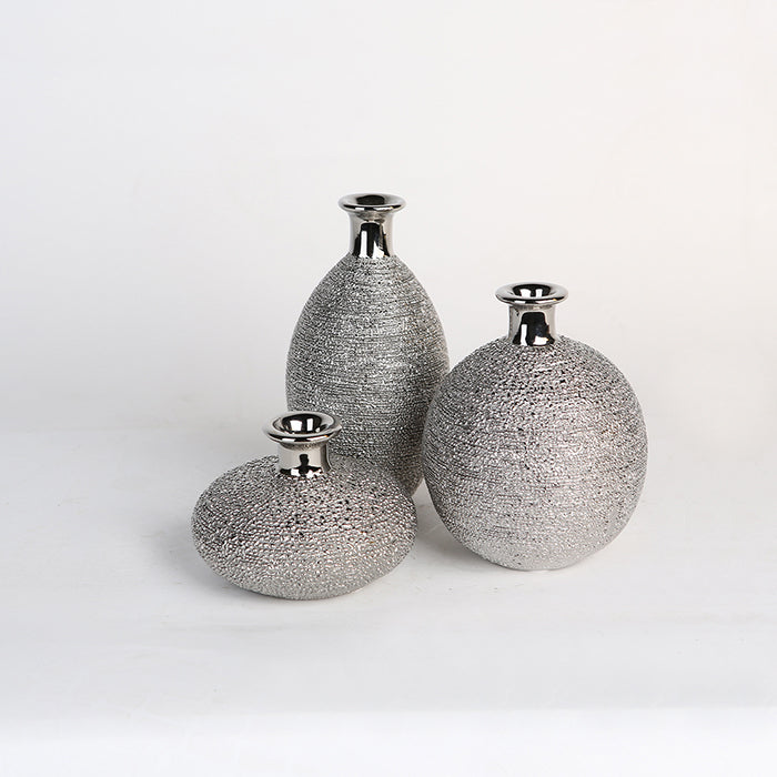 Miro Keramieken Vaas Zilver 15 cm