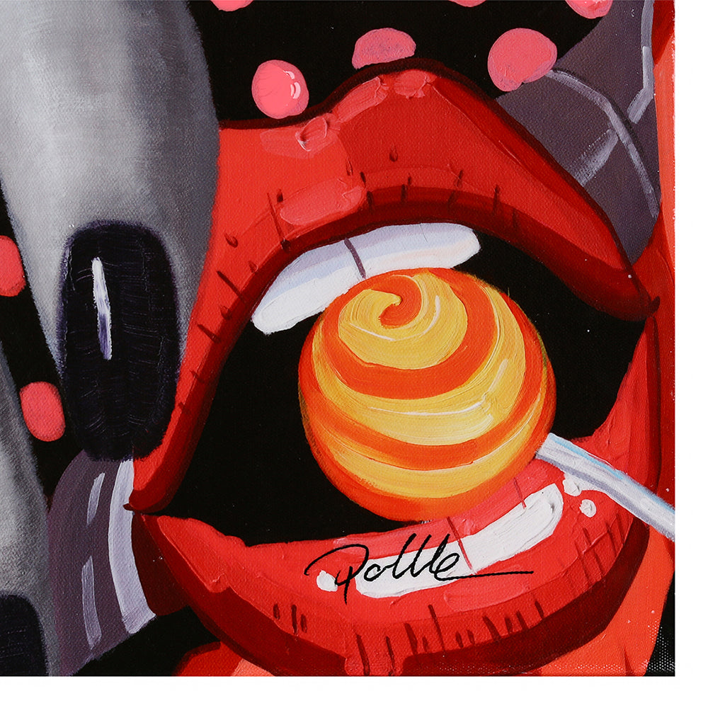 Street Art Lady schilderij 100 cm