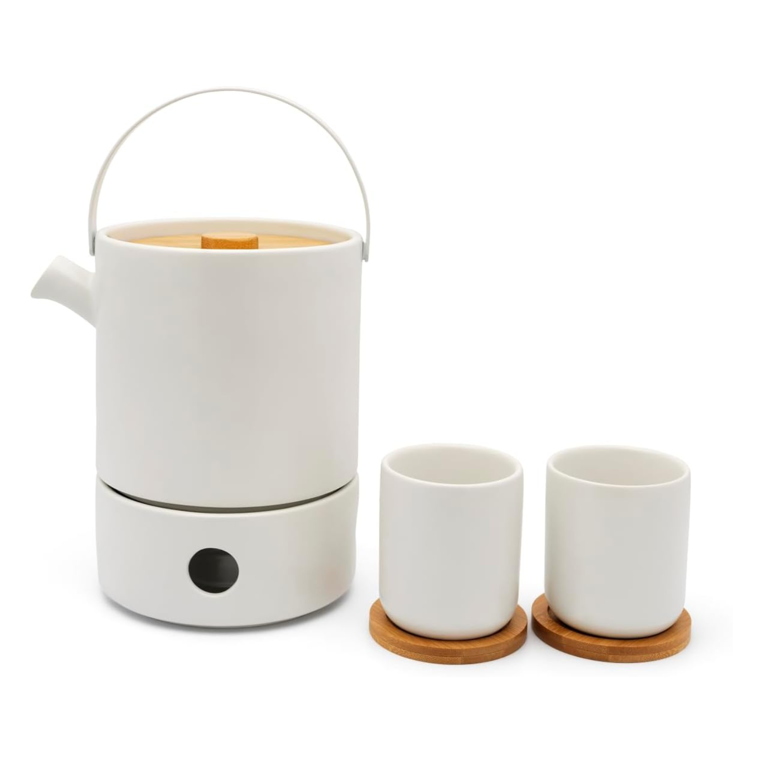 1x2 Bredemeijer Tea Mug Set 200ml Bamboo Coaster