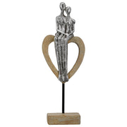 Aroha Hart Sculptuur Zilver Bruin