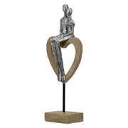 Aroha Hart Sculptuur Zilver Bruin