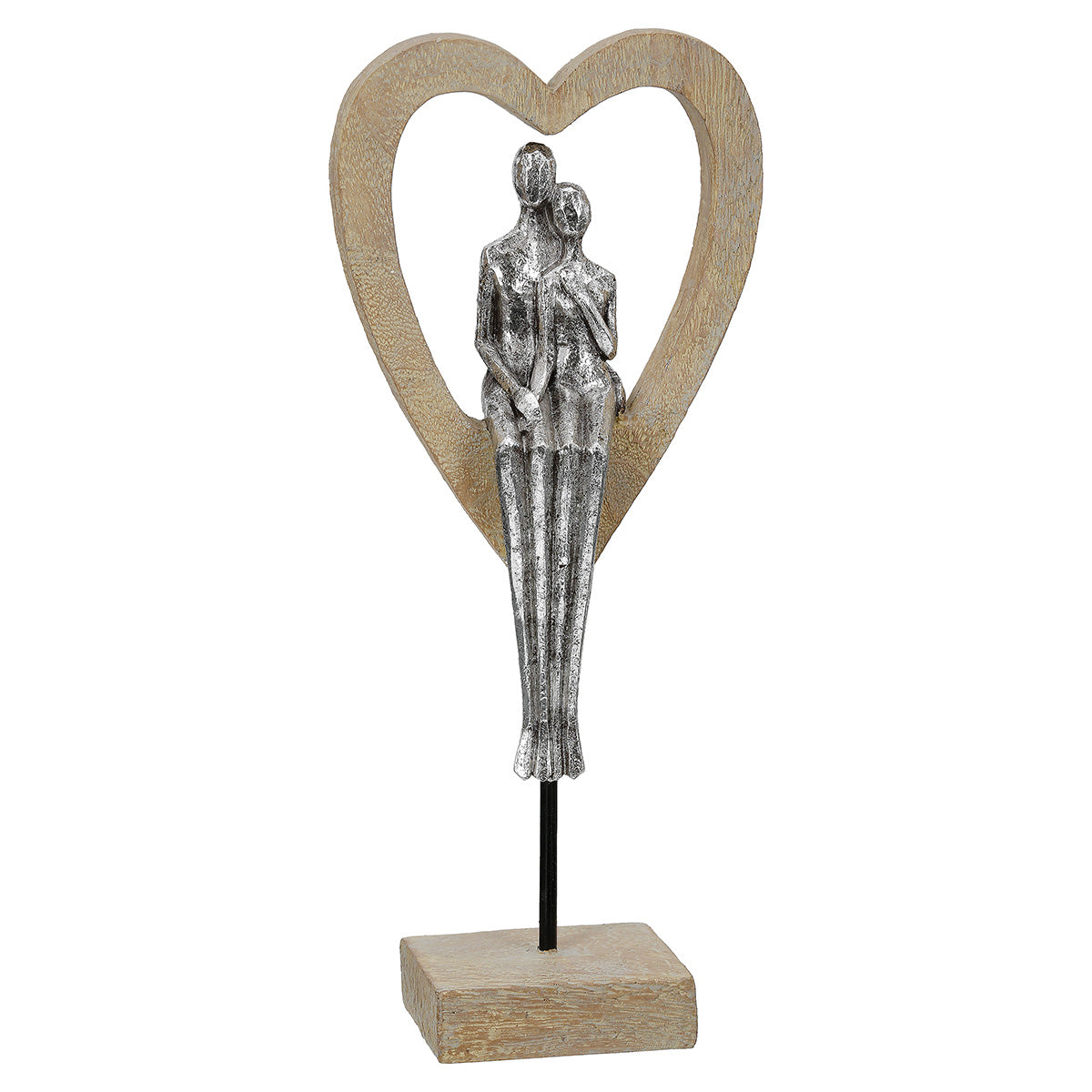 Aroha Hart Sculptuur Zilver Bruin