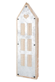 Decoratief MDF Huisje Naturel Zilver