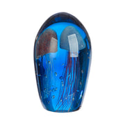 Glazen Paperweight Qualle Blauw