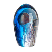 Glazen Paperweight Qualle Blauw