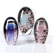 Glazen Paperweight Qualle Kleurrijk