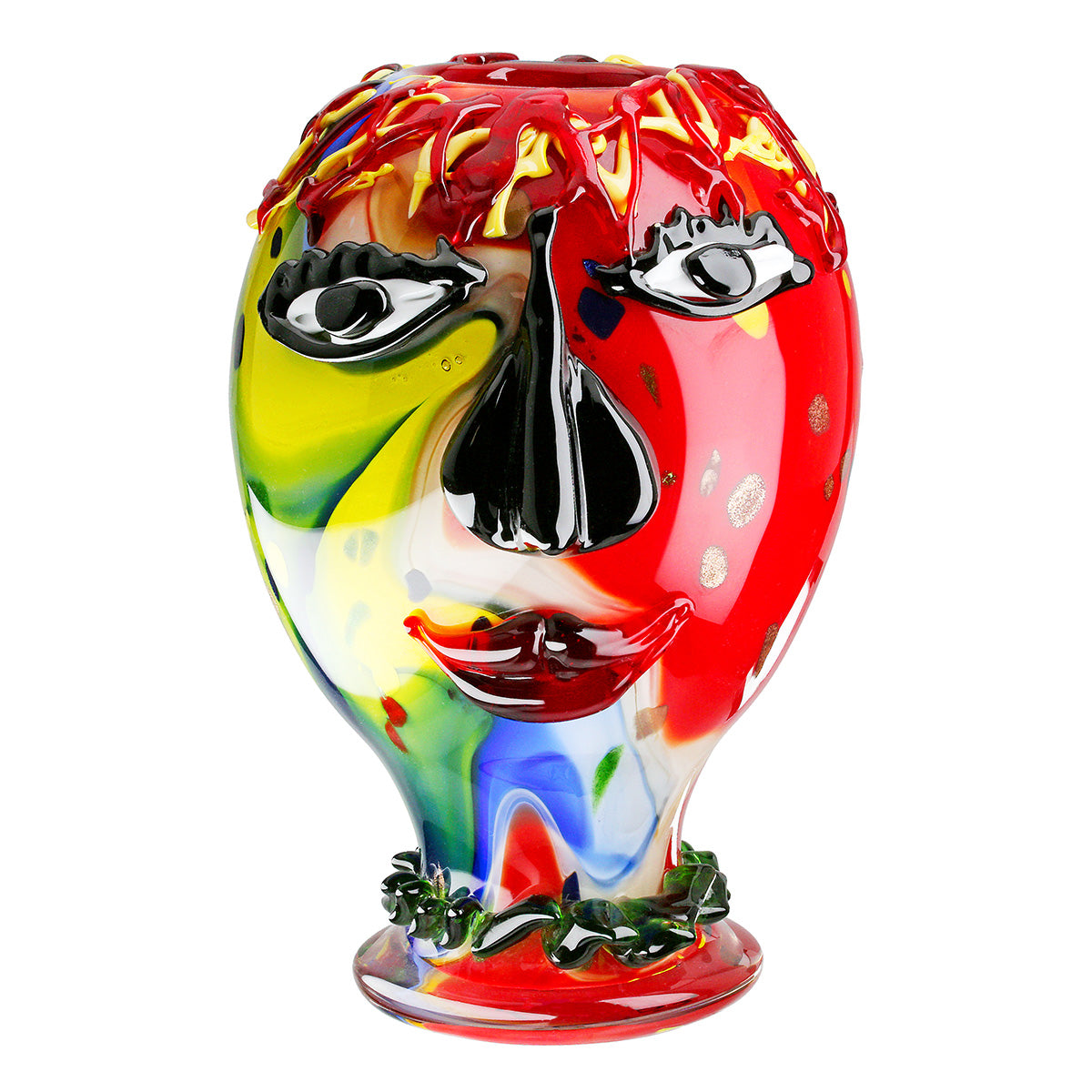 Kleurrijke gezichtvaas Andrew 29 cm