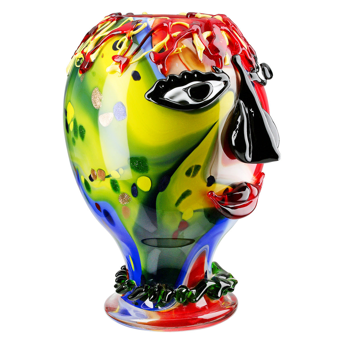 Kleurrijke gezichtvaas Andrew 29 cm