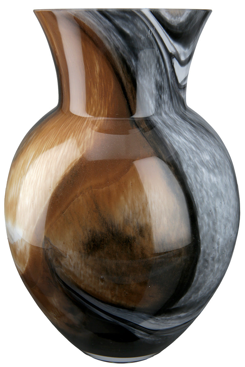 Bruine Glazen Vaas Draga 26 cm