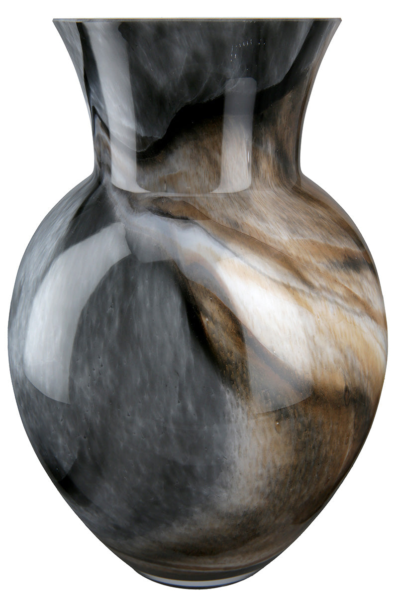 Bruine Glazen Vaas Draga 26 cm