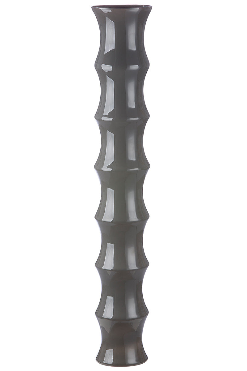 Grijze vloervaas Bamboo 85 cm