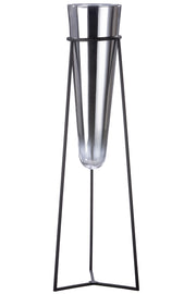 Zilveren vloervaas Future 82 cm