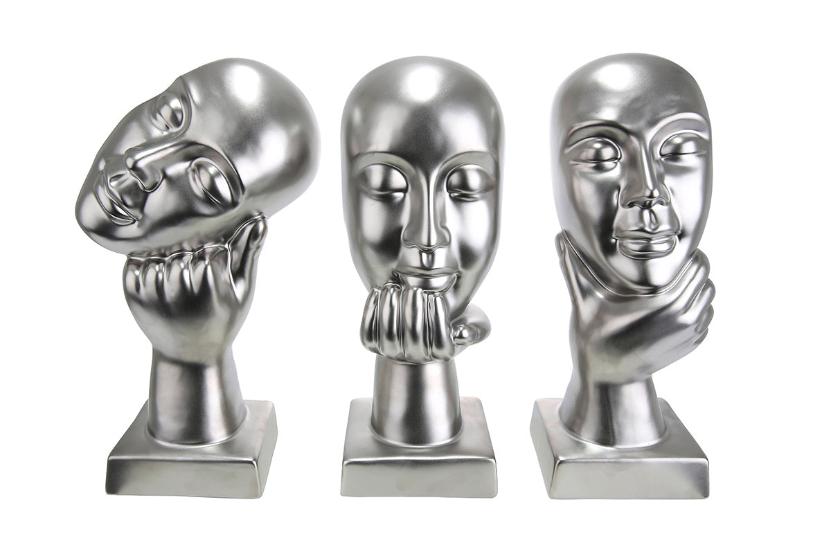 Nachdenklich Keramiek Sculptuur Zilver