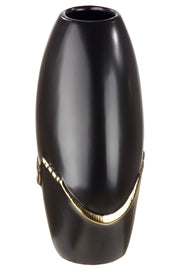 Vaas Creolo zwart goud keramiek 25 cm