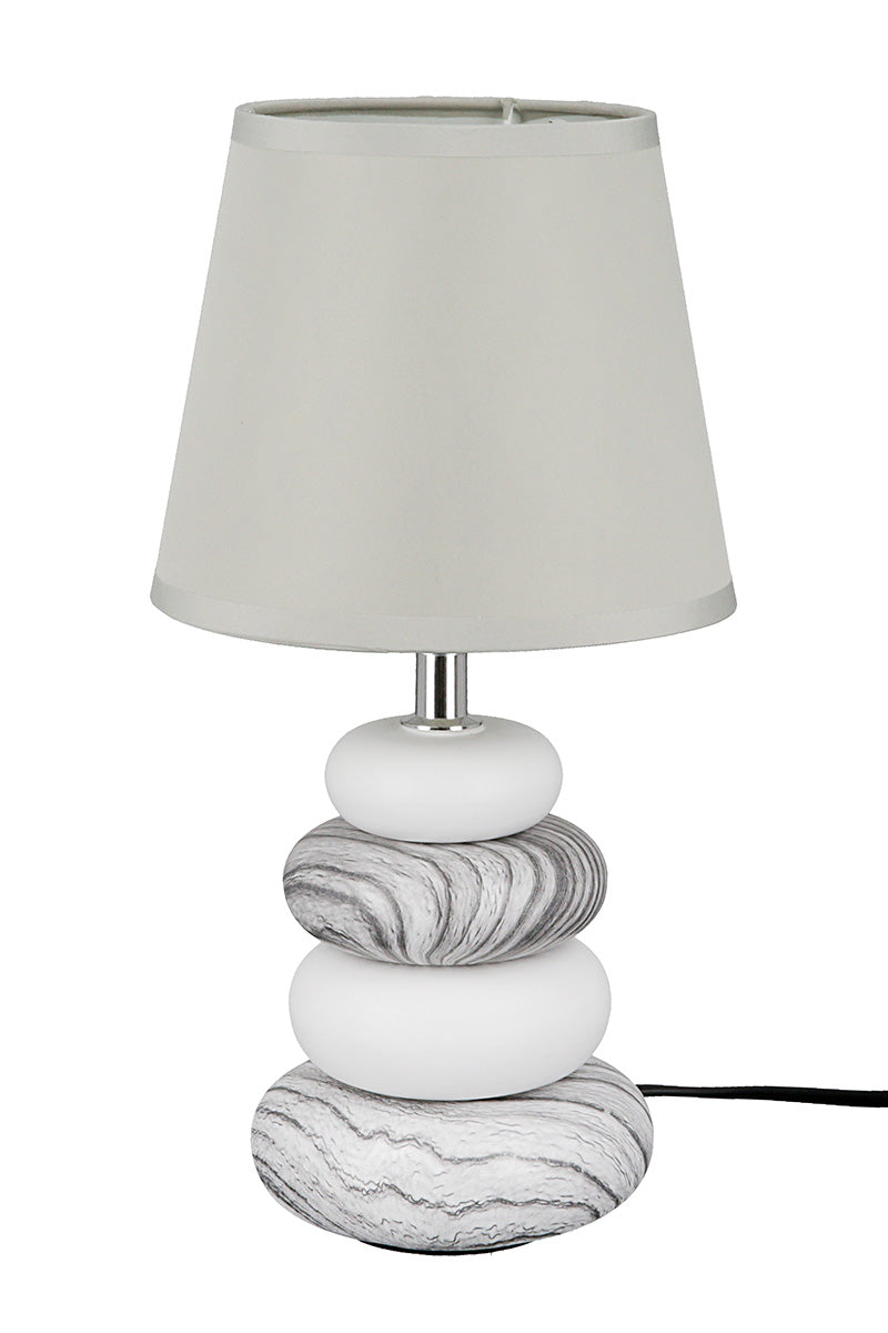 Stone Tafellamp Keramiek Beige Grijs