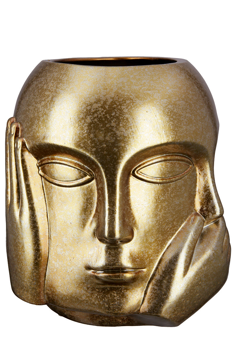Ponto Gezichtsvaas Goud 23 cm