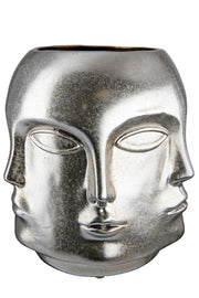 Crado Gezichtsvaas Zilver 23 cm