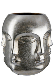 Crado Gezichtsvaas Zilver 23 cm
