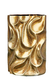 Relief Rechthoekige Vaas Goud 27/36 cm