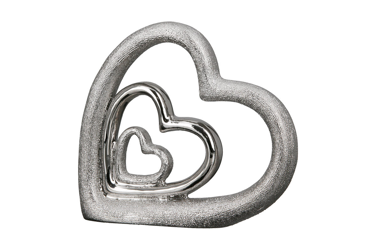 Porseleinen Triple Hart Zilver