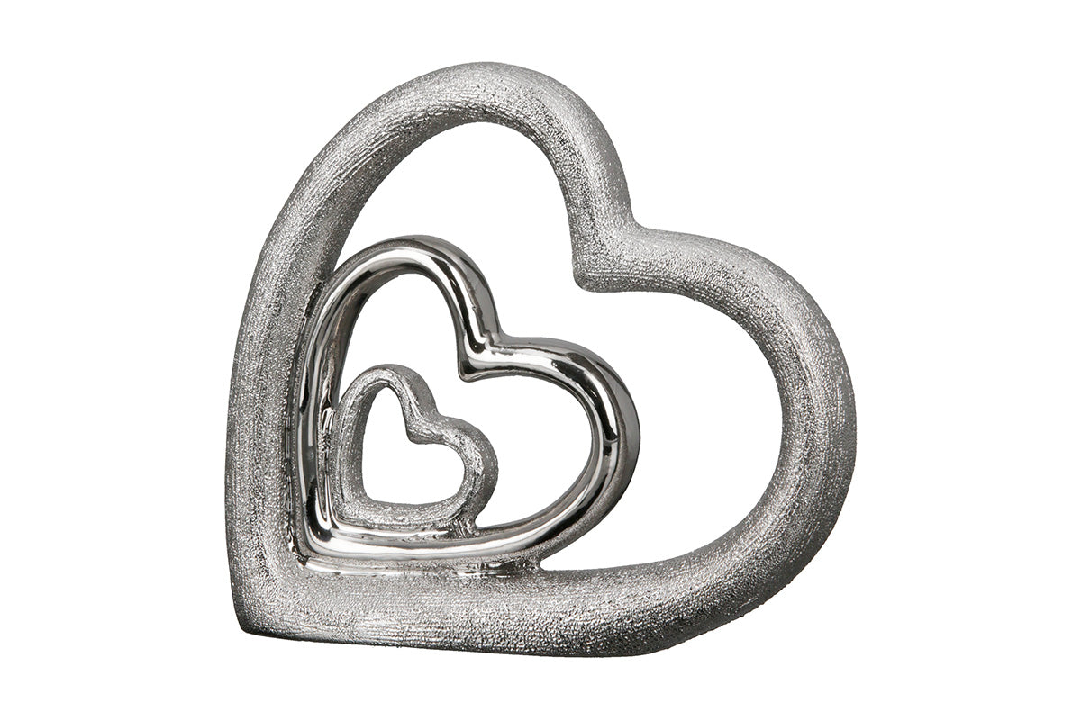 Porseleinen Triple Hart Zilver