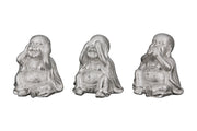 Lachende Buddha Figuur Zilver