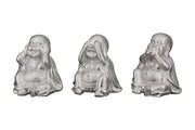 Lachende Buddha Figuur Zilver