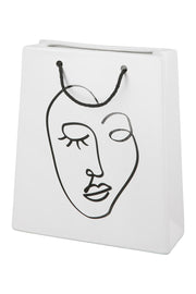 Visione Vaas Rechthoekig Wit 23 cm