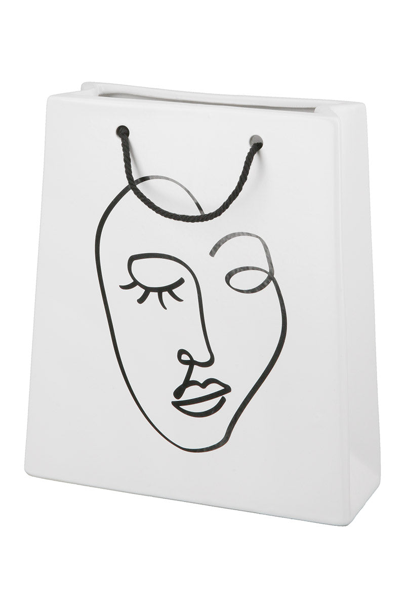 Visione Vaas Rechthoekig Wit 23 cm