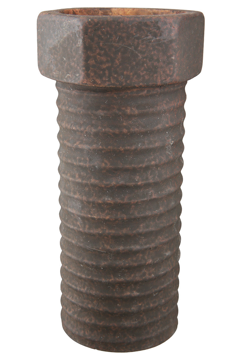 Antique Cilindervaas Bruin 16 cm