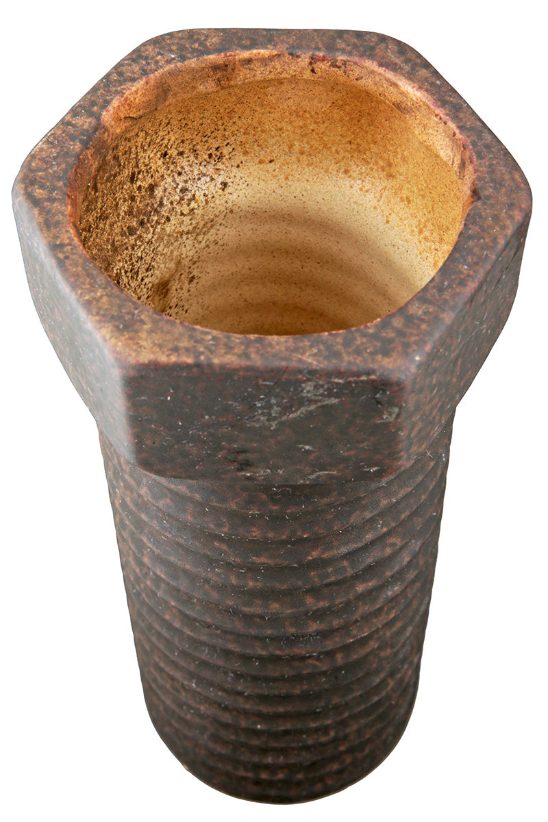 Antique Cilindervaas Bruin 16 cm